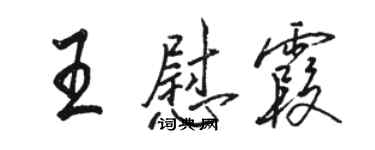 駱恆光王慰霞行書個性簽名怎么寫