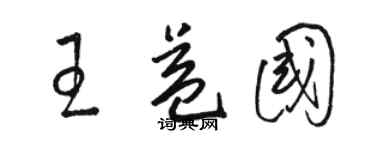 駱恆光王益國草書個性簽名怎么寫