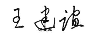 駱恆光王建誼草書個性簽名怎么寫
