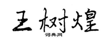 曾慶福王樹煌行書個性簽名怎么寫