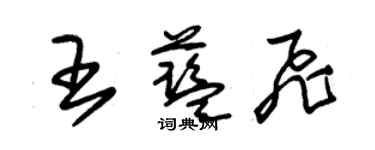 朱錫榮王藍飛草書個性簽名怎么寫