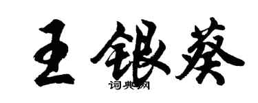 胡問遂王銀葵行書個性簽名怎么寫