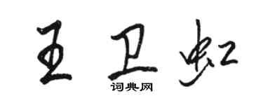 駱恆光王衛虹行書個性簽名怎么寫