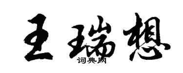 胡問遂王瑞想行書個性簽名怎么寫