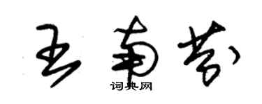 朱錫榮王南芬草書個性簽名怎么寫