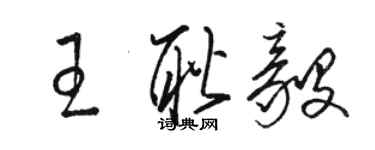 駱恆光王耿毅草書個性簽名怎么寫