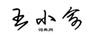 朱錫榮王小俞草書個性簽名怎么寫