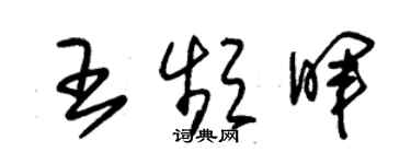 朱錫榮王頻暉草書個性簽名怎么寫