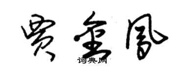 朱錫榮賈金鳳草書個性簽名怎么寫