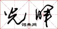 朱錫榮光暉草書怎么寫