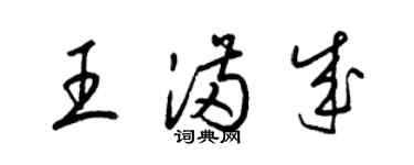 梁錦英王滿成草書個性簽名怎么寫