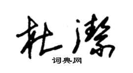 朱錫榮杜潔草書個性簽名怎么寫