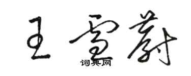 駱恆光王雪蔚草書個性簽名怎么寫