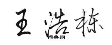 駱恆光王浩棟行書個性簽名怎么寫