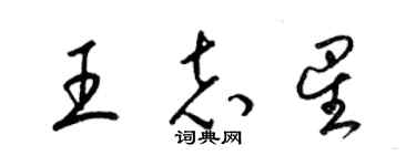 梁錦英王志星草書個性簽名怎么寫