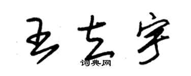 朱錫榮王立宇草書個性簽名怎么寫