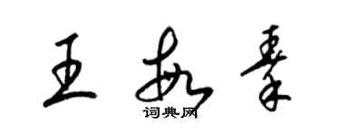 梁錦英王敏秦草書個性簽名怎么寫