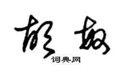 朱錫榮胡敏草書個性簽名怎么寫