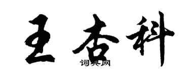 胡問遂王杏科行書個性簽名怎么寫