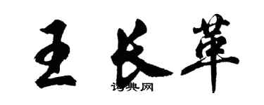 胡問遂王長革行書個性簽名怎么寫