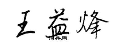 王正良王益烽行書個性簽名怎么寫