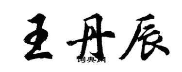 胡問遂王丹辰行書個性簽名怎么寫