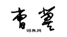 朱錫榮曹冀草書個性簽名怎么寫