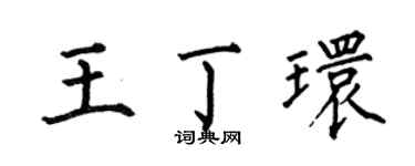 何伯昌王丁環楷書個性簽名怎么寫