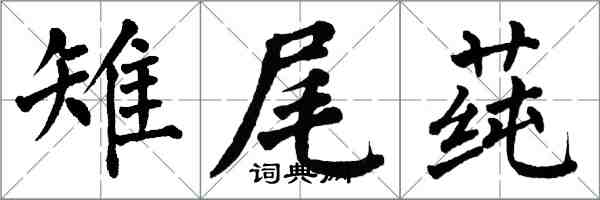 翁闓運雉尾蓴楷書怎么寫