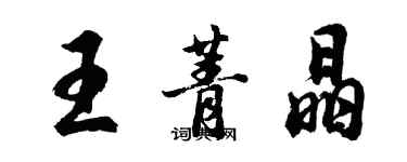 胡問遂王菁晶行書個性簽名怎么寫