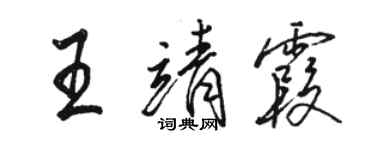 駱恆光王靖霞行書個性簽名怎么寫