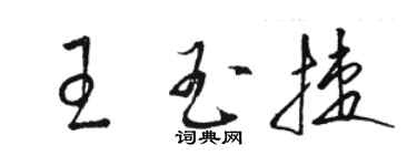 駱恆光王玉捷草書個性簽名怎么寫