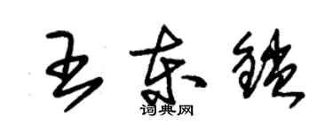 朱錫榮王東鎖草書個性簽名怎么寫