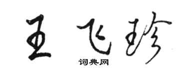 駱恆光王飛珍行書個性簽名怎么寫
