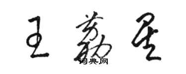 駱恆光王荔星草書個性簽名怎么寫