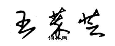 朱錫榮王萃芝草書個性簽名怎么寫