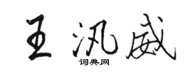 駱恆光王汛威行書個性簽名怎么寫