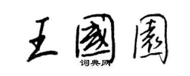王正良王國園行書個性簽名怎么寫