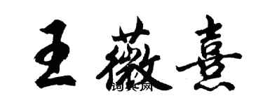 胡問遂王薇熹行書個性簽名怎么寫