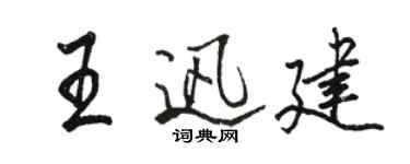 駱恆光王迅建行書個性簽名怎么寫