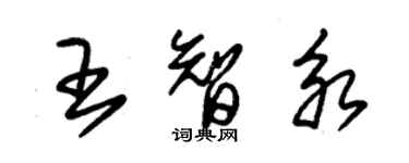 朱錫榮王智永草書個性簽名怎么寫