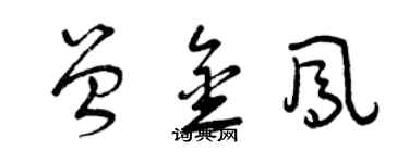 曾慶福曾金鳳草書個性簽名怎么寫