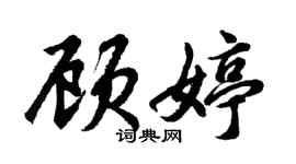胡問遂顧婷行書個性簽名怎么寫