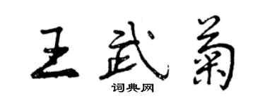 曾慶福王武菊行書個性簽名怎么寫