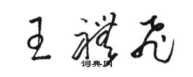 駱恆光王禮飛草書個性簽名怎么寫