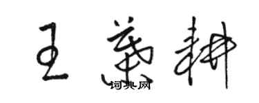 駱恆光王葉耕草書個性簽名怎么寫