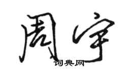 駱恆光周宇行書個性簽名怎么寫