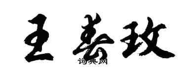 胡問遂王春玫行書個性簽名怎么寫