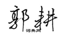 駱恆光郭耕行書個性簽名怎么寫