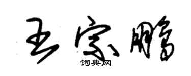 朱錫榮王宗鵬草書個性簽名怎么寫